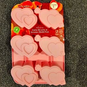 Valentine’s Day Silicone Heart Mold Sweetheart Twin Hearts and Arrows
